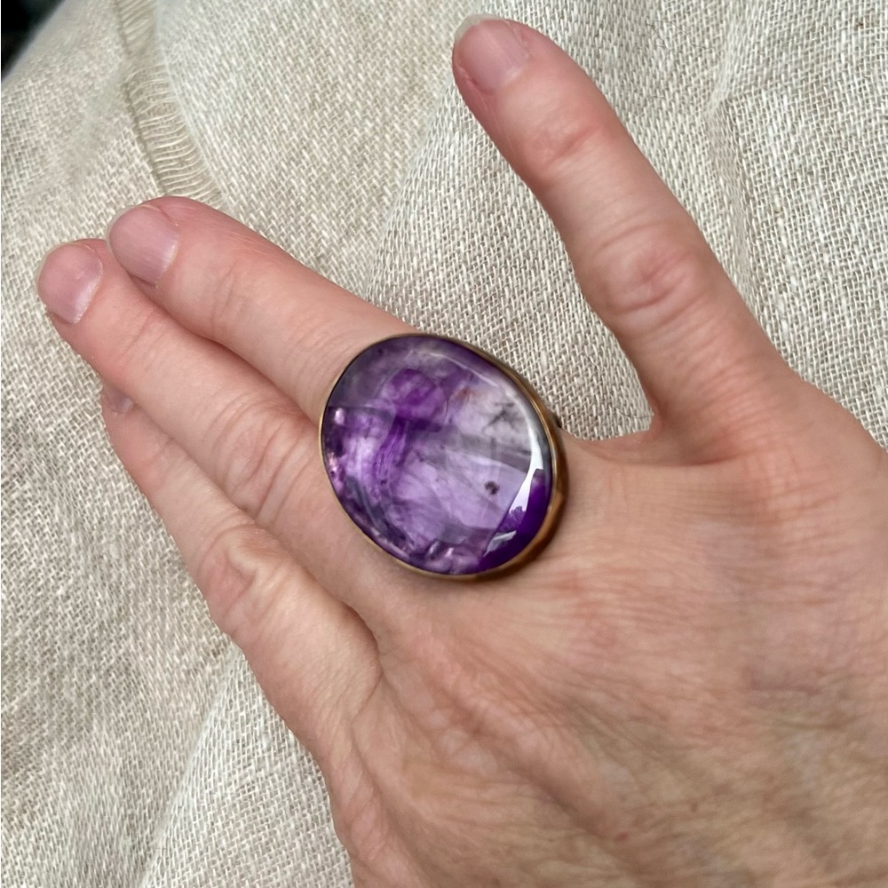 Star Amethyst Ring - Adjustable - image 6